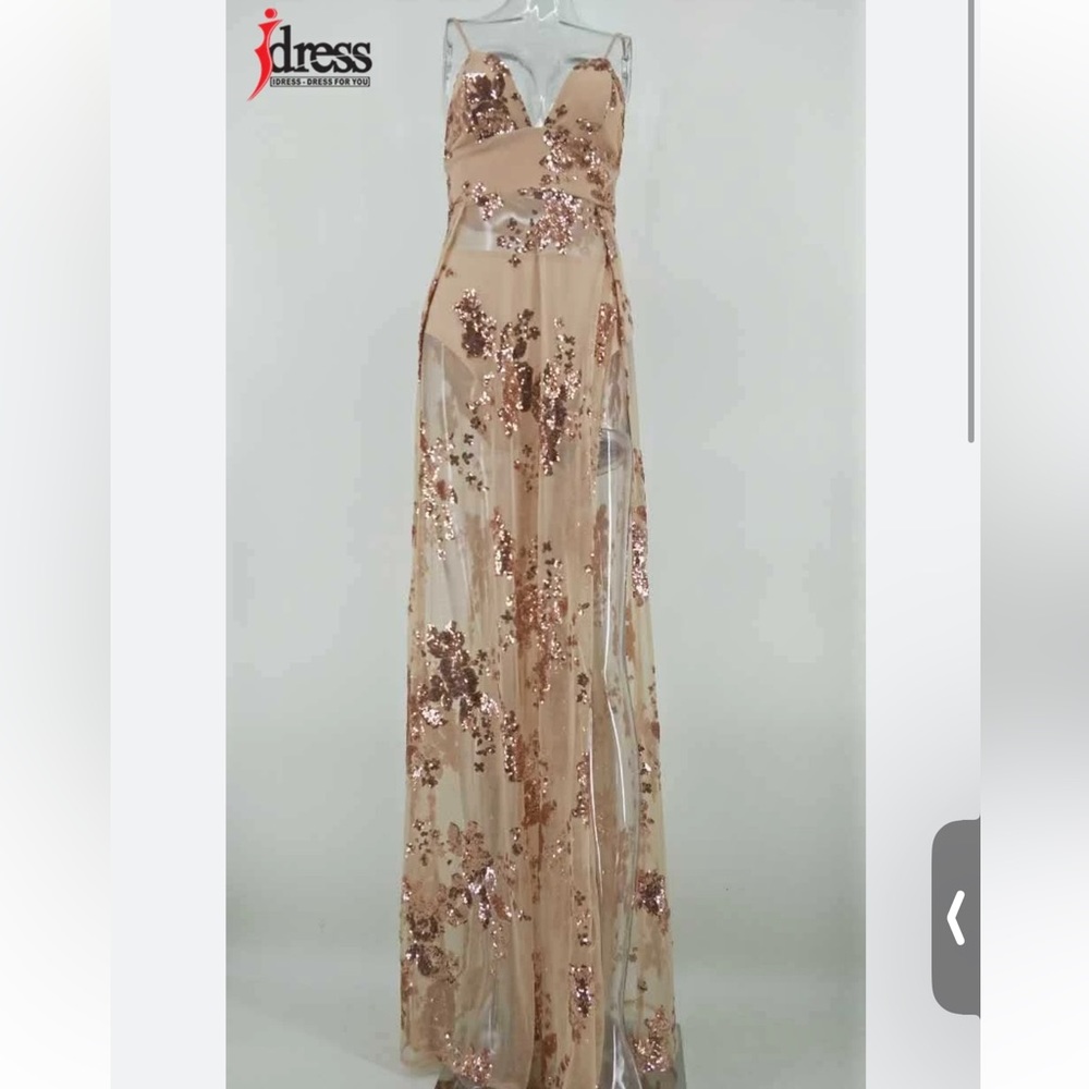 Mesh sequins dress
